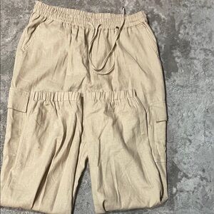 Love Tree Cream Track Pants NWOT